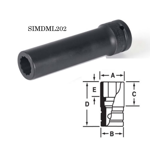 Snapon Hand Tools Double Hex Impact Socket, MM (3/4")